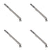 PACK Lever Action Radiused Flushbolts 305x20mm Satin Stainless Steel Double Doors