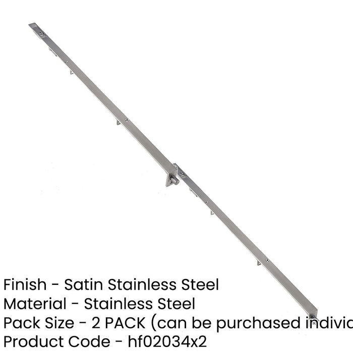 PACK Premium Stainless Steel Flush Bolts Double Doors 609x20mm Satin Finish (1)-1