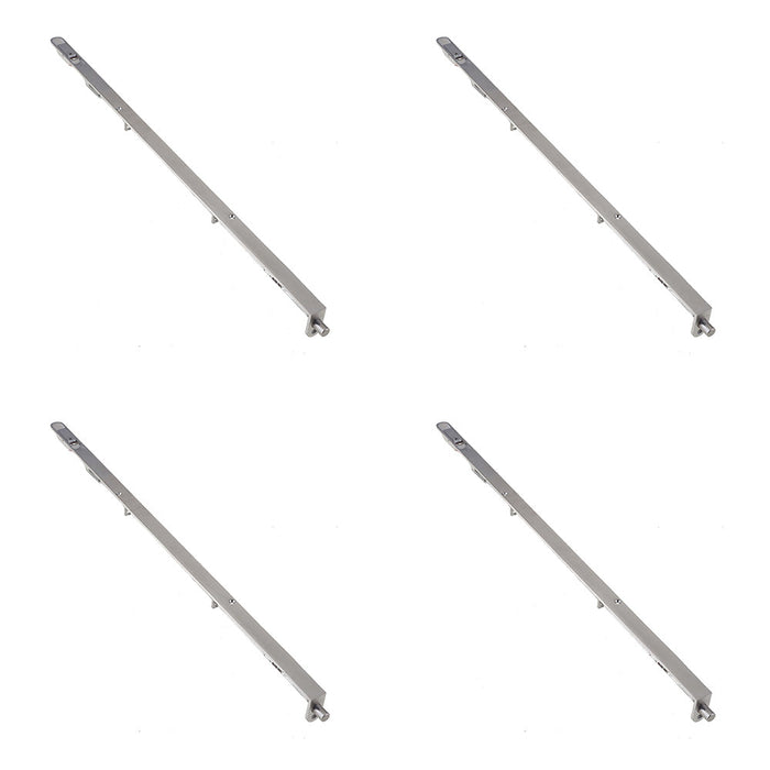 PACK Lever Action Flushbolts with Radiused Forend Satin Stainless Steel Double Doors