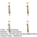 PACK Durable Polished Brass Slide Action Flushbolts 102x16mm Stylish Interiors-1