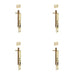 PACK Durable Polished Brass Slide Action Flushbolts 102x16mm Stylish Interiors