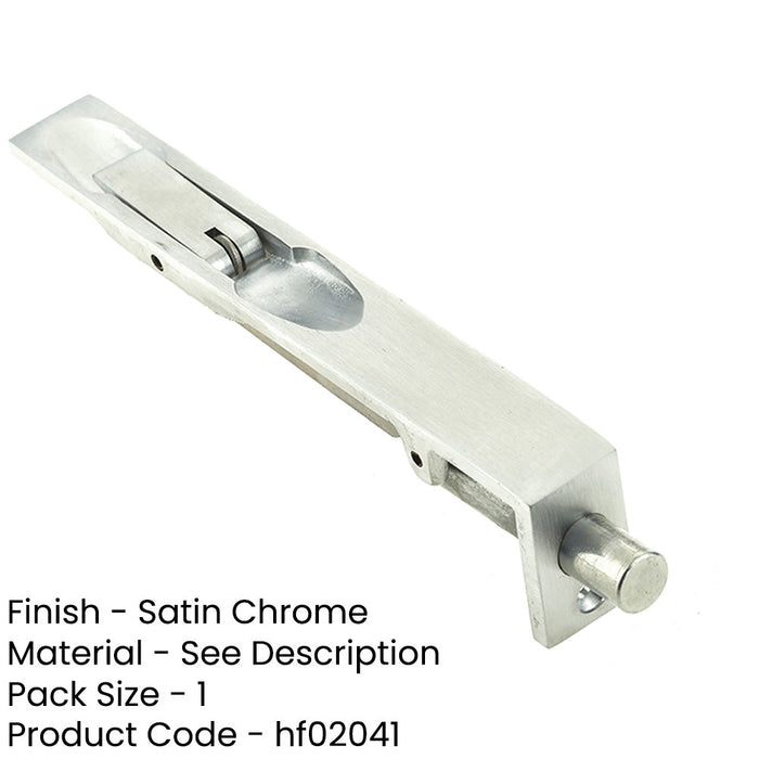 Premium Brass Lever Action Flushbolts 150x19mm Satin Chrome Finish-1