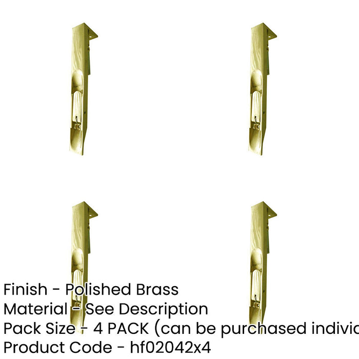 PACK Premium Brass Lever Action Flushbolts 200x19mm Enhanced Security-1