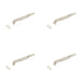 PACK Durable Satin Nickel Brass Lever Action Flushbolts 200x20mm