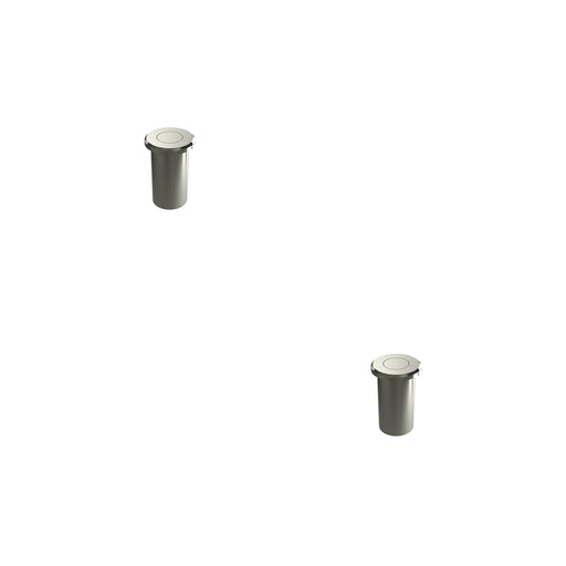 PACK Durable Brass Dust Proof Spring Floor Bolt Socket 25x40mm Satin Nickel Finish (1)