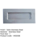 Premium Satin Stainless Steel Flush Pulls 100x50mm Modern Doors Recessed Door Handle-1