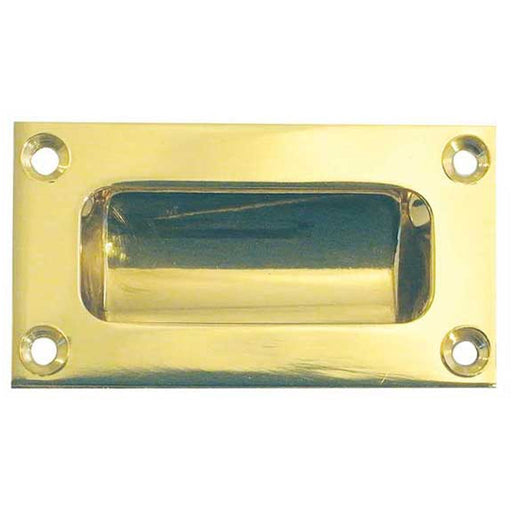 Elegant 89mm Polished Brass Flush Pulls Sliding Doors Drawers Recessed Door Handle