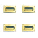 PACK Elegant 89mm Polished Brass Flush Pulls Sliding Doors Drawers Recessed Door Handle