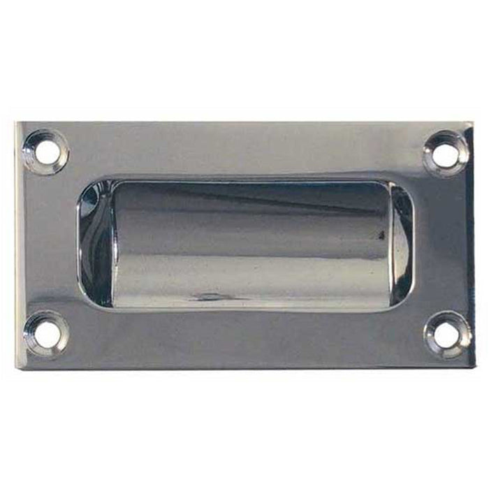 Elegant 89mm Polished Chrome Flush Pulls Doors Drawers Recessed Door Handle