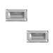 PACK Sleek 89mm Satin Chrome Flush Pulls Doors Drawers Recessed Door Handle (1)