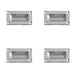 PACK Sleek 89mm Satin Chrome Flush Pulls Doors Drawers Recessed Door Handle