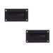 PACK Stylish 102mm Black Flush Pulls Doors Drawers Recessed Door Handle (1)