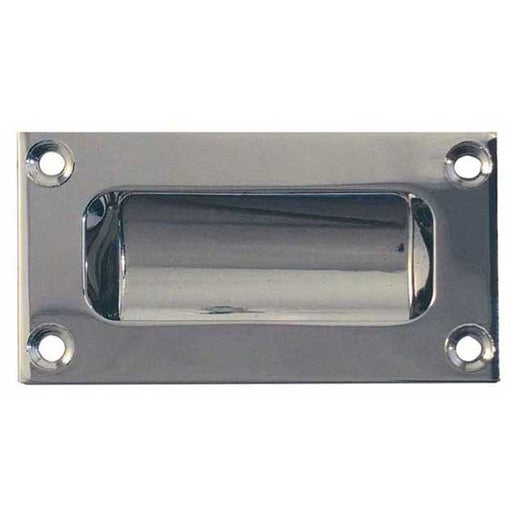 Stylish 102mm Flush Pulls Polished Chrome Doors Drawers Recessed Door Handle