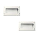 PACK Stylish 102mm White Flush Pulls Sliding Doors Drawers Recessed Door Handle (1)