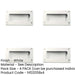 PACK Stylish 102mm White Flush Pulls Sliding Doors Drawers Recessed Door Handle-1