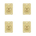 PACK Premium 50x63mm Flush Rings Polished Brass Carpentry Projects Recessed Door Handle