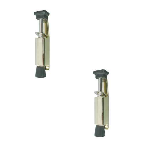 PACK Polished Brass 120mm Foot Operated Door Holder Home Office