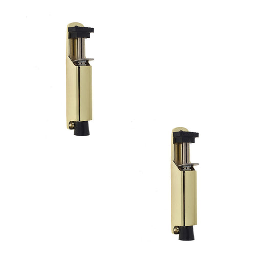 PACK Polished Brass 180mm Foot Operated Door Holder Home Office