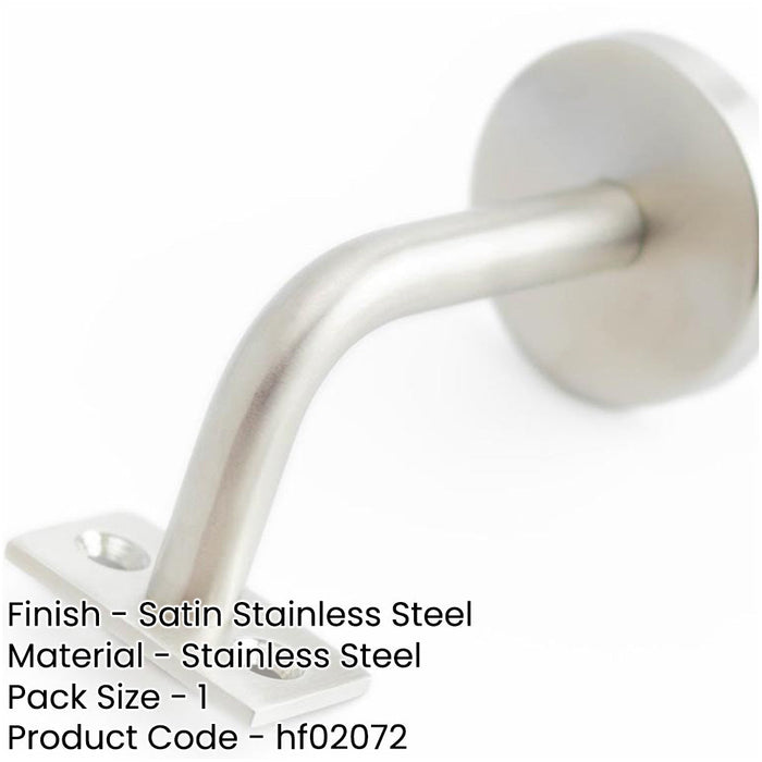 Premium Satin Stainless Steel Handrail Brackets 75mm Secure Mounting Stair Bannister Holder-1