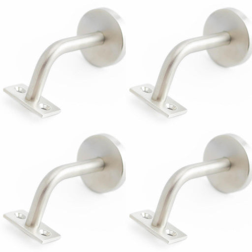 PACK Premium Satin Stainless Steel Handrail Brackets 75mm Secure Mounting Stair Bannister Holder