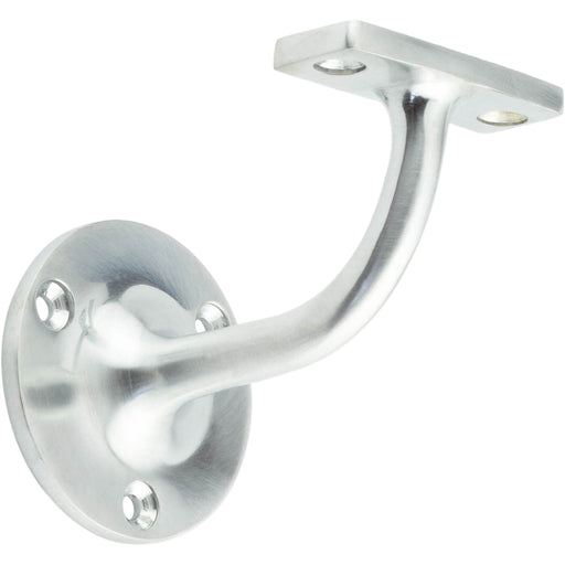 Durable Zinc Handrail Brackets Satin Chrome Finish 63mm Support Stair Bannister Holder