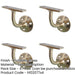 PACK Premium Solid Brass Handrail Brackets 64mm Polished Finish Safety Durability Stair Bannister Holder-1