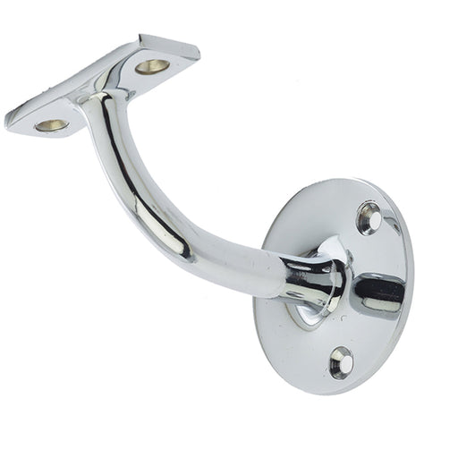 Durable Solid Brass Handrail Brackets Polished Chrome Finish 64mm Stair Bannister Holder