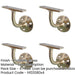 PACK Premium Solid Brass Handrail Brackets 75mm Enhanced Stability Safety Stair Bannister Holder-1