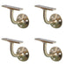 PACK Premium Solid Brass Handrail Brackets 75mm Enhanced Stability Safety Stair Bannister Holder