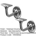 PACK Durable 75mm Polished Chrome Zinc Handrail Brackets Safety Style Stair Bannister Holder (1)-1