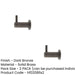 PACK Durable Dark Bronze Cupboard Hook Stylish Organization Wall Mounted Clothing Hook (1)-1