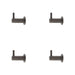 PACK Durable Dark Bronze Cupboard Hook Stylish Organization Wall Mounted Clothing Hook