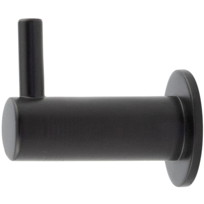 Durable Black Cupboard Hook 37mm Stylish Organization Wall Mounted Clothing Hook