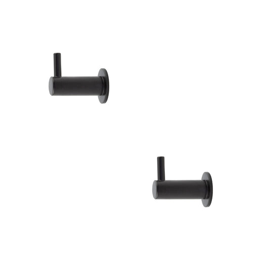 PACK Durable Black Cupboard Hook 37mm Stylish Organization Wall Mounted Clothing Hook (1)