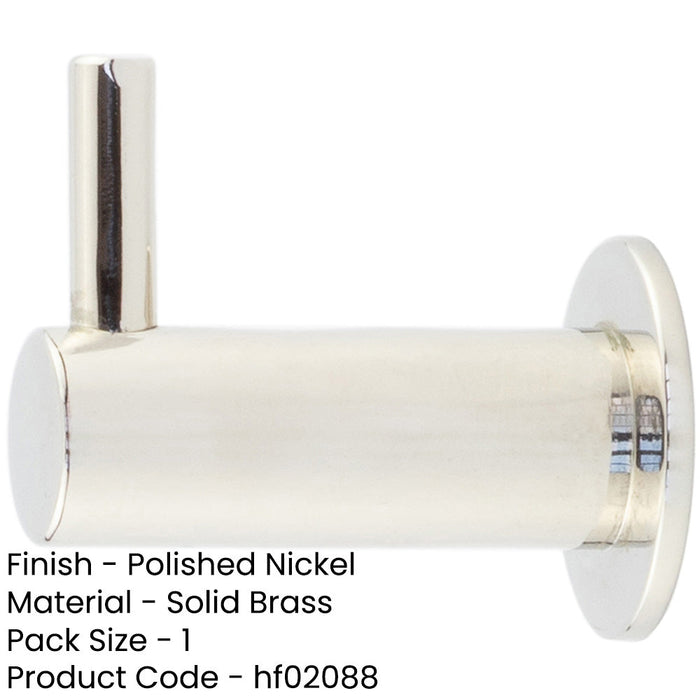 Durable Polished Nickel Cupboard Hook Stylish Organization Wall Mounted Clothing Hook-1