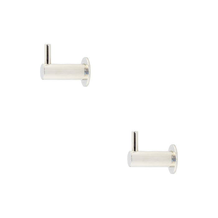 PACK Durable Polished Nickel Cupboard Hook Stylish Organization Wall Mounted Clothing Hook (1)