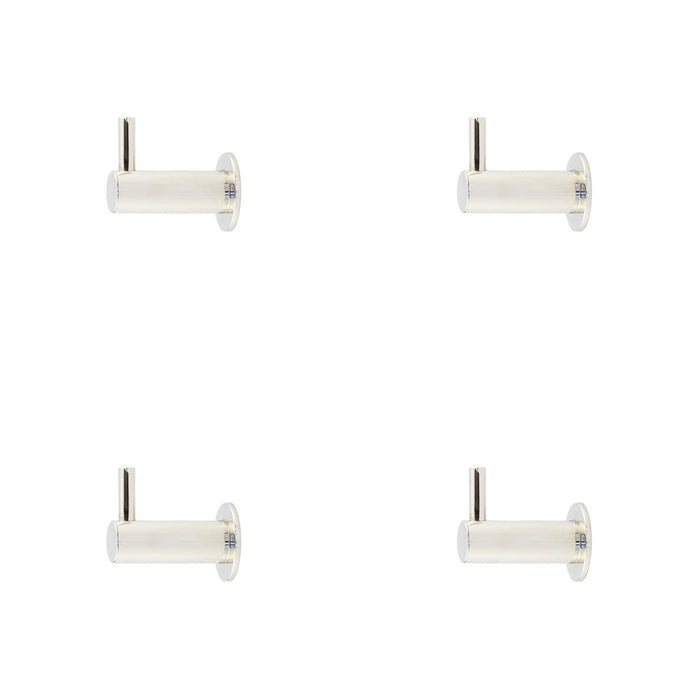 PACK Durable Polished Nickel Cupboard Hook Stylish Organization Wall Mounted Clothing Hook