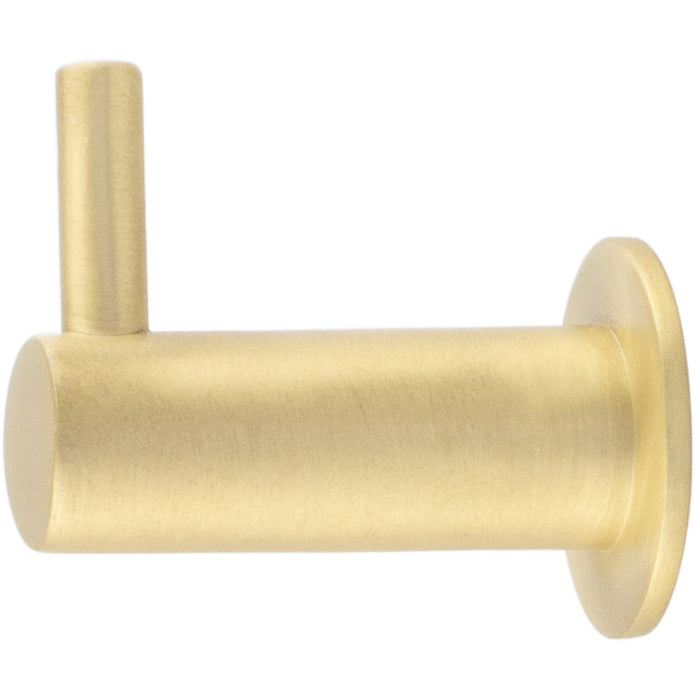 Durable 37mm Satin Brass Cupboard Hook Stylish Organization Wall Mounted Clothing Hook