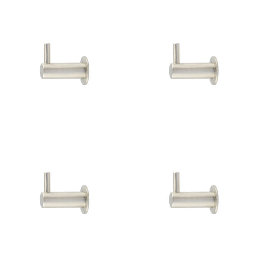 PACK Durable Satin Nickel Cupboard Hook Stylish Organization Wall Mounted Clothing Hook