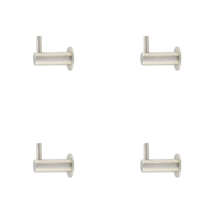 PACK Durable Satin Nickel Cupboard Hook Stylish Organization Wall Mounted Clothing Hook