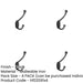 PACK Elegant Antique Black Coat Hook 125mm Wall Mounted Clothing Hook-1
