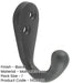 Elegant 55mm Black Robe Hook Home Decor Wall Mounted Clothing Hook-1