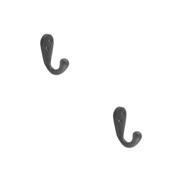 PACK Elegant 55mm Black Robe Hook Home Decor Wall Mounted Clothing Hook (1)