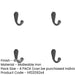 PACK Elegant 55mm Black Robe Hook Home Decor Wall Mounted Clothing Hook-1