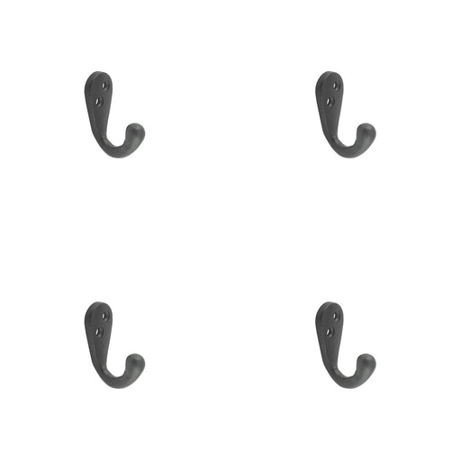 PACK Elegant 55mm Black Robe Hook Home Decor Wall Mounted Clothing Hook