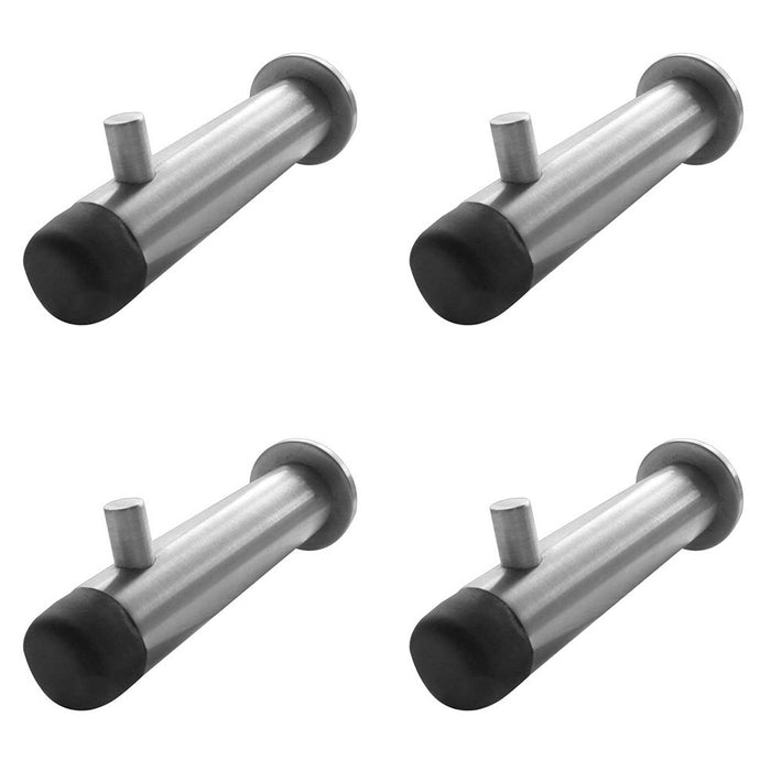 PACK Satin Stainless Steel Buffered Coat Hook 75mm Durable Design Wall Mounted Clothing Hook