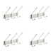 PACK Durable Satin Stainless Steel Multi Hook Units 250MM Home Office Wall Mounted Clothing Hook