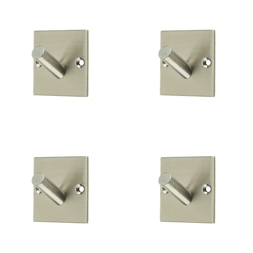 PACK Premium Satin Stainless Steel Single Robe Hook 48mm Wall Mounted Clothing Hook