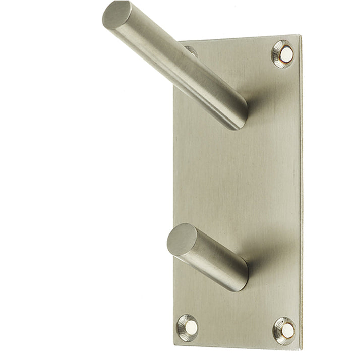 Premium Satin Stainless Steel Coat Hook 94x46mm Wall Mounted Clothing Hook