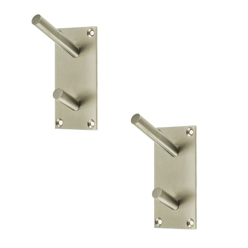 PACK Premium Satin Stainless Steel Coat Hook 94x46mm Wall Mounted Clothing Hook (1)